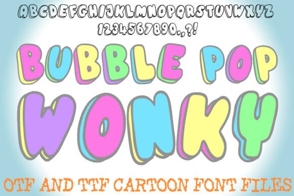 Bubble Pop Wonky: A Playful 3D Alphabet Font