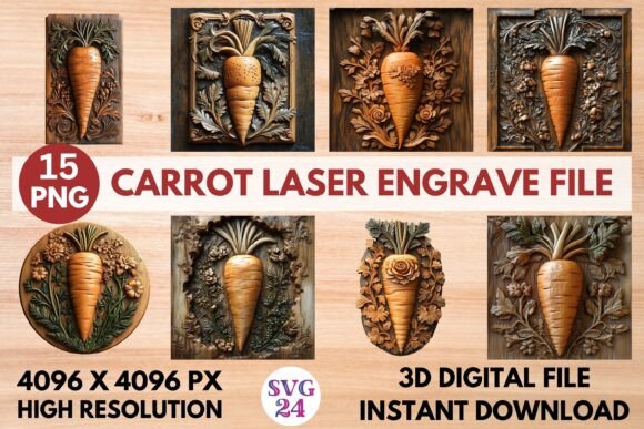 Carrot Laser Engrave File: A Premium Design Asset
