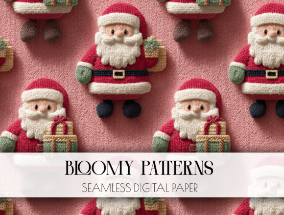 Christmas Digital Paper: Festive Yarn Texture for Designs