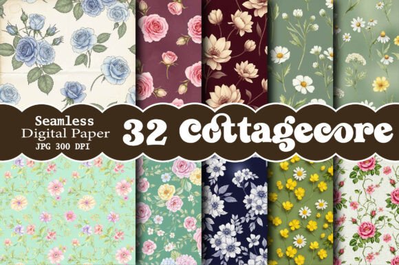 Cottagecore Floral Seamless Papers: Endless Design