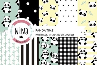 Cute Panda Wrapping & Digital Paper for Creative Projects