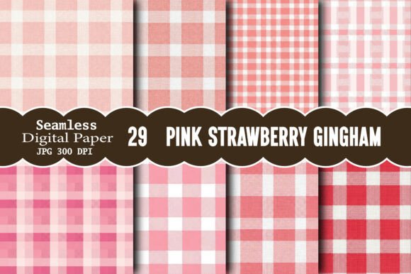 Discover the Pink Strawberry Gingham Pattern