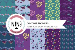 Enchanting Vintage Flowers Digital Paper Pack