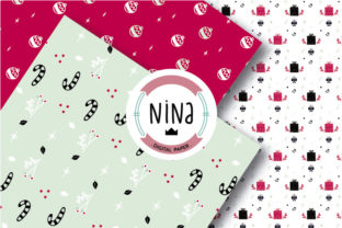 Festive Christmas Digital Paper Pack Xmas Paper