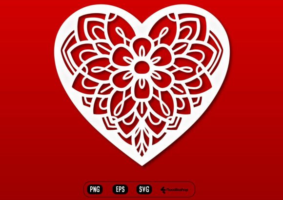 Intricate Flower Heart Cut File: Elevate Your Crafts