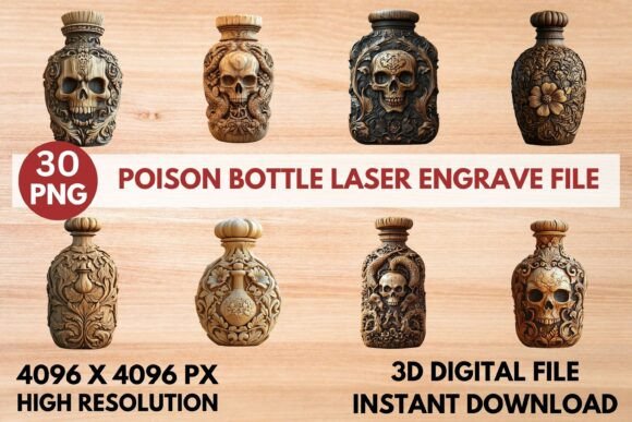 Poison Bottle Laser Engrave File: Precision Design