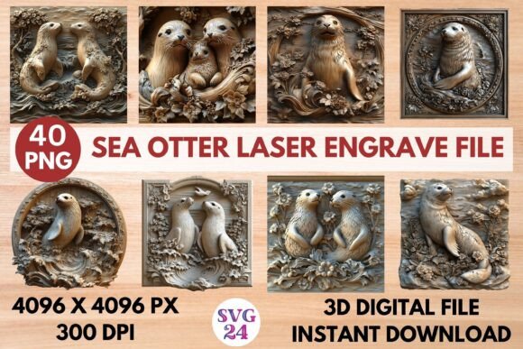 Sea Otter Laser Engrave File: Creative Designs for Your Projects