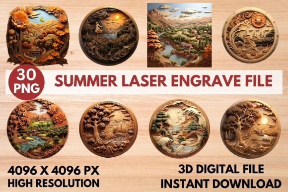 Summer Laser Engrave File: A Premium Design Asset