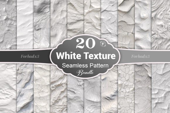 White Texture Seamless Pattern: Minimalist Design Bundle